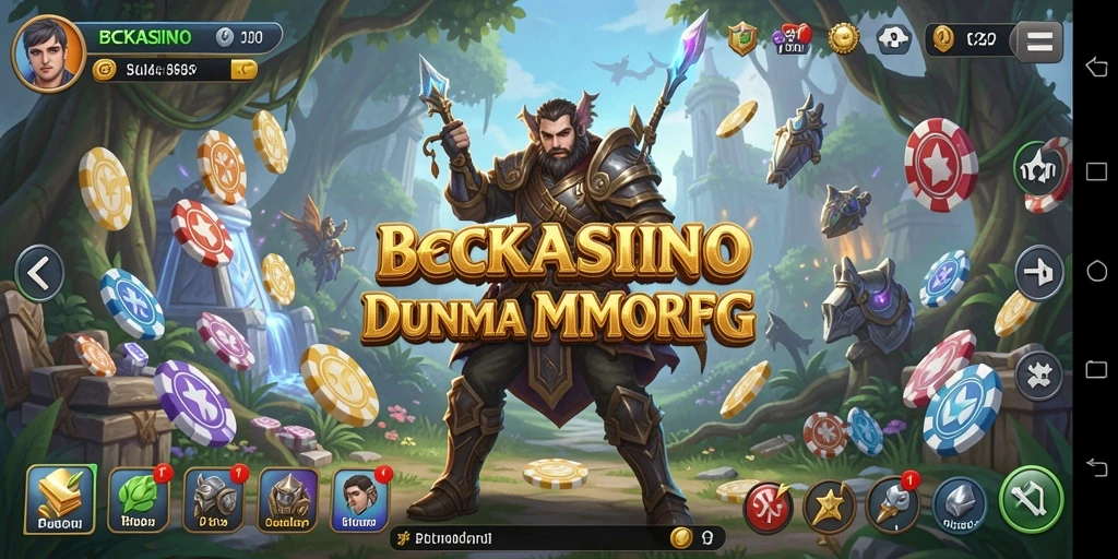 Tampilan gameplay BCKASINO dengan aksi seru dalam dunia MMORPG.