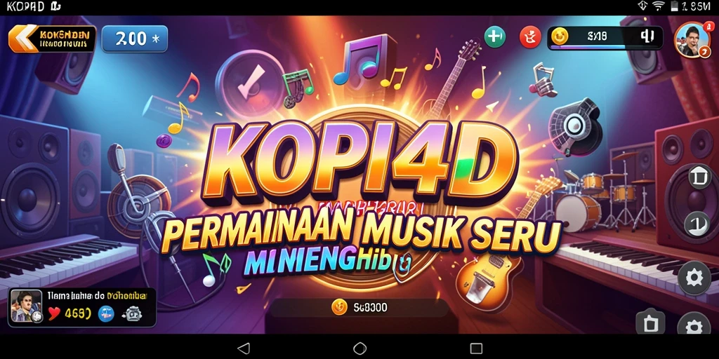 Tampilan gameplay KOPI4D dengan pengalaman musik yang seru dan interaktif.