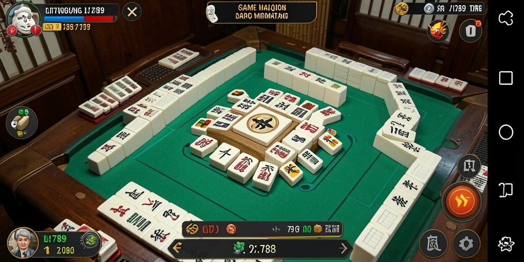 Tampilan screenshot gameplay LI789 dengan antarmuka Mahjong yang menarik.