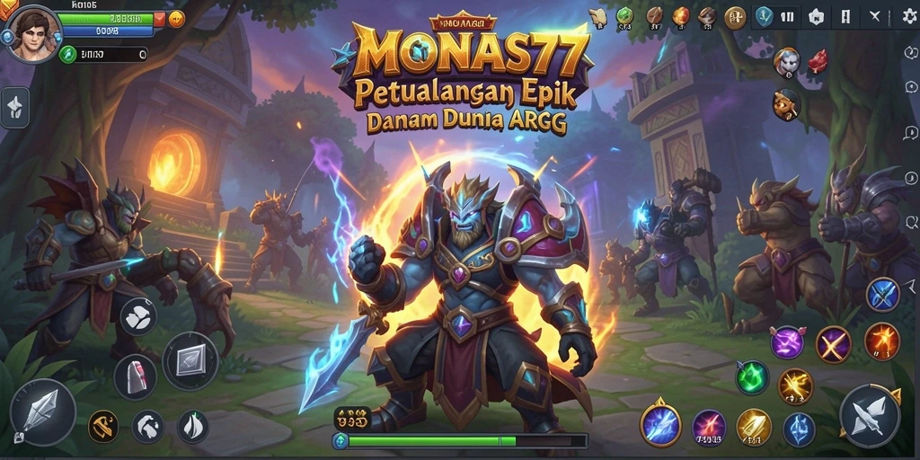 Tampilan mendetail gameplay MONAS77 yang memukau dan menarik.