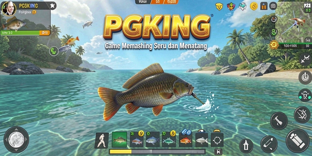Tangkapan ikan besar dalam gameplay PGKING yang menantang.