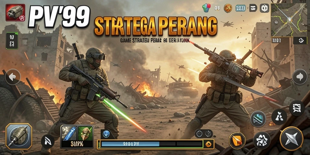 Screenshot utama PPV99 menampilkan gameplay seru di medan perang.
