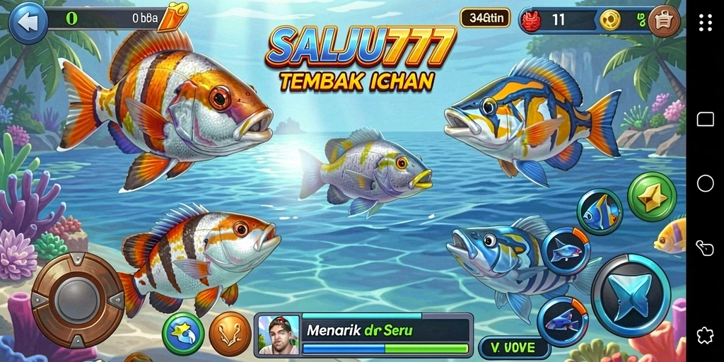 Tangkapan ikan yang menakjubkan dalam permainan SALJU777.