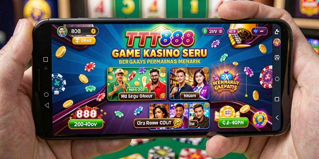 Screenshot gameplay Kasino yang menampilkan suasana seru TTT888.